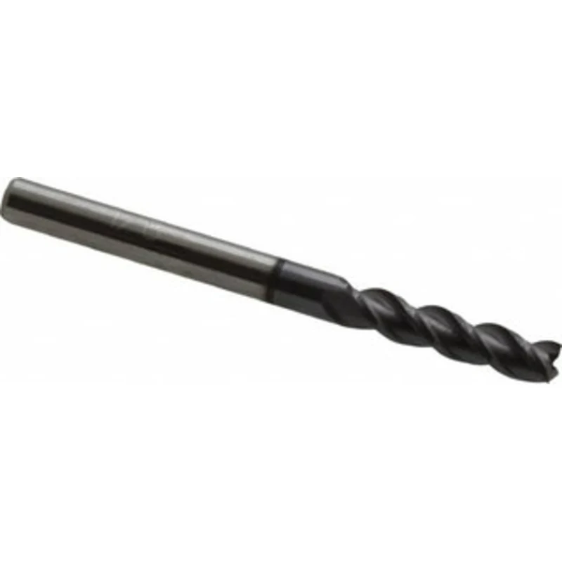 PROMAX Tools 1/8, 1/2 LOC, 1/8 Shank Diam, 1-1/2 OAL, 3 Flute, Solid Carbide Square End Mill Single End, AlTiN Finish...